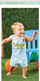 Mud Pie 1st Birthday Wishes Boys Alligator Gator Shortalls Set 12M 18M