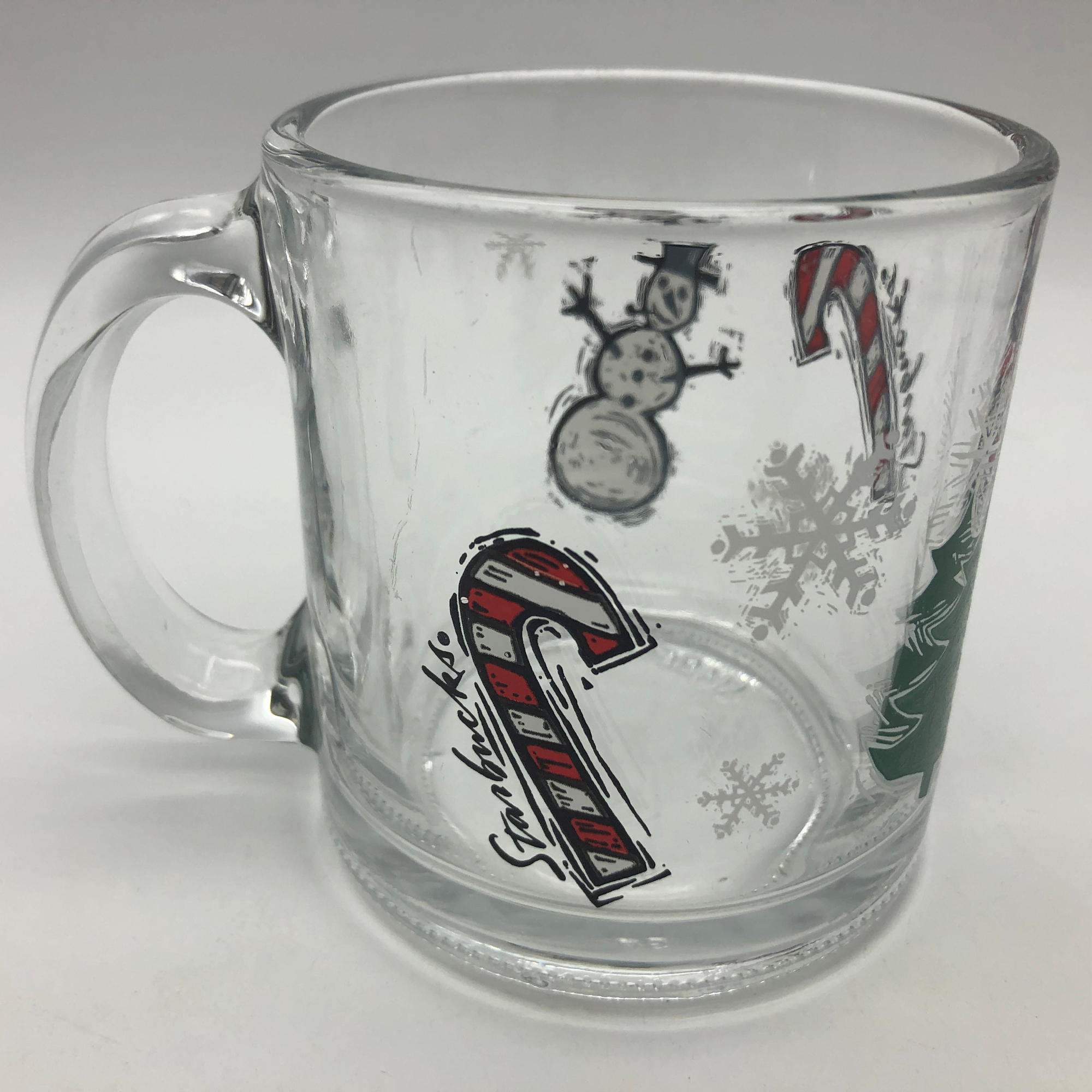 glass christmas coffee mugs