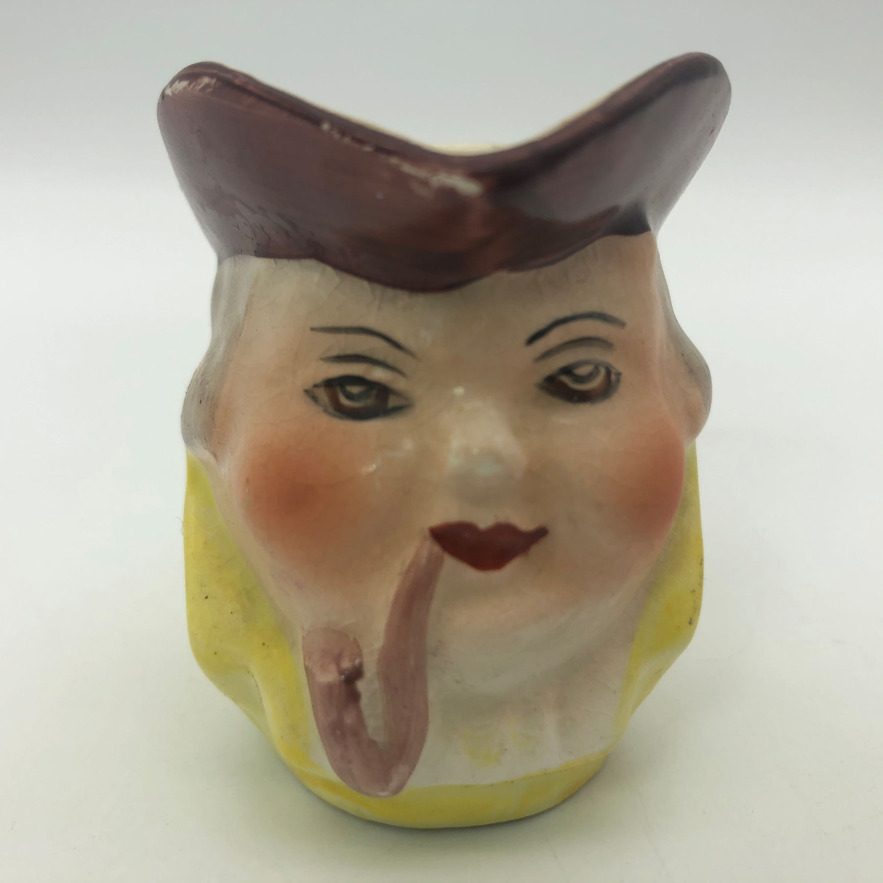 Vintage Miniature Toby Character Mug Yellow PV England 2