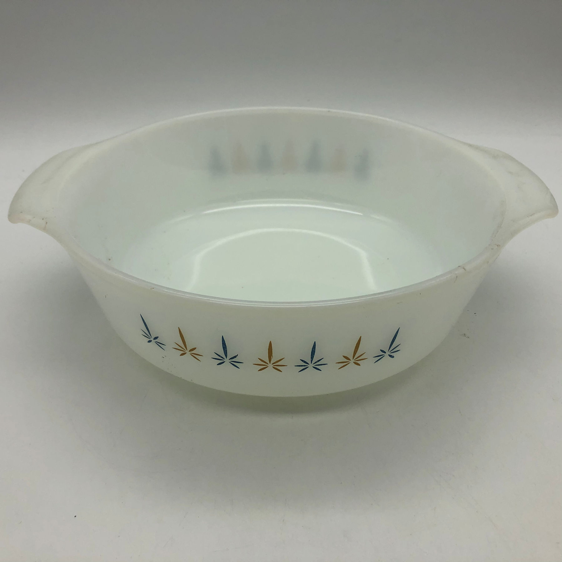 Vintage Anchor Hocking Fire-King Candle Glow Round Baking Dish 8-1/2 ...