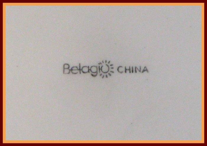 Belagio China Dinner Plate Yellow Lemons Blue Purple  
